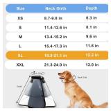 WinWeal Upgraded Dog Cone Collar for Dogs After Surgery, Soft Breathable Pet Recovery Collar for Large Medium Dogs, Adjustable Dog Cone Collar, Elizabethan Collar (XL, Black)
