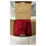 Kevin Textile 2 Pack Striped Plush Velvet Corduroy Christmas Decoration Euro Throw Pillow Sham Cushion Cover for Couch Sofa Floor 20 x 20 inch (50cm), Burgundy