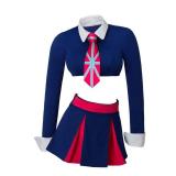 RoleplayCos Fook Yu Fook Mi Costume Austin Twins Costume Dress Outfit Sexy Schoolgirl Costume with Tie for Women Adult (S, Blue)