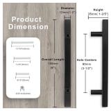 NIZADO 3 1/2 Inch Cabinet Pulls Black, Black Handles for Kitchen Cabinets 10 Pack, Square Drawer Dresser Handles, 6 Inch Overall Length