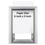 Blulu HPD Inspection Frame Heavy Duty Elevator Certificate and Notice Frame 6 x 9 Inch Interior Stainless Steel Holder for Elevator Interiors Commercial Public Use