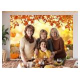 Alltten 10x8ft Fall Thanksgiving Backdrop Thanksgiving Photo Backdrop Autumn Pumpkin Harvest Background Fall Theme Decoration Props F2
