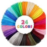 MIKA3D 24 Colors 1.75mm ABS 3D Pen Printer Filament Refill, Each Color 3.5m, Total 84m ABS Material, Support for MYNT3D / SCRIB3D 3D Printing Pen, Not Fit for 3Doodler Pen