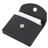 Piriuuo PU Leather Business Card Holder, Business Card Case Business Name Card Holder Wallet Card Organizer Wallet with Magnetic Shut Credit ID Card Case for Women and Men(Black)