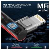 3Pack 90 Degree Lightning Cable, iPhone Charger Cable 6ft, [Apple MFi Certified] Long Cable Fast Charging Cord Compatible for iPhone 14/13/12/11/Pro/Max/Mini/X/Plus/8/7/6/Plus - Red
