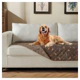 Snugglesinto Reversible Dog Bed Cover with Waterproof Lining, Water Resistant Slipcover Furniture Protector and Pet Blanket, Washable Couch Cover for Kids, Dogs, Pets.(Brown/Light Brown, 30\"x70\")