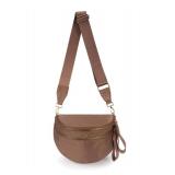 Spacious Nylon Crossbody Bag Bum Bag Handbags Wallets Purses Trendy Shoulder Bag for Women (brown)