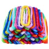 Elcoho 72 Pieces Plastic Leis Bulk in Bright Colors Lei Necklaces Assortment Tropical Decorations for Hawaiian Themed Party Favors with 12 Color