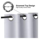 ChrisDowa Grommet Room Darkening Curtains for Bedroom and Living Room - 2 Panels Set Thermal Insulated Blackout Curtains (Greyish White, 42W x 63L)