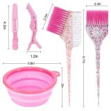 Asqraqo 11pcs Hair Coloring Kit - Professional Salon Tools for DIY Mixing, Includes Clips, Bowl, Dye Brush, Earmuffs - Perfect for Bleaching and Dye