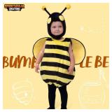 Spooktacular Creations Halloween Baby Bumble Bee Costume, Flannel Bee Cosplay for Toddler, Kids Animal Theme, Halloween Dress Up Party (18-24 Months)