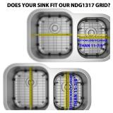 Serene Valley Sink Protector and Kitchen Sink Bottom Grid NDG1317, 304 Premium Stainless Steel, dim 11 7/8\" x 15 3/8\"