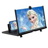 18\" Screen Magnifier for Cell Phone â 3D HD Magnifing Screen Enlarger Projector for Movies Videos and Gaming â Foldable Phone Stand Holder with Screen AmplifierâCompatible with All Sma