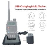 Baofeng UV-5R BF-F8HP Charger Base Ham Two-Way Radio Charger 100v-240v with US Adapter + USB Charger Cable for UV-5R Series Walkie Talkie Accessories