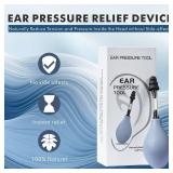 Kurava Ear Pressure Relief Suction Device, Migraine and Headache Relief Products, Airplane Ear Pressure Relief Through Inner Ear Pressure Balance, Reduces Tension, with 3 Sizes of Earplugs (Black)