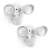 UME 2 Pack 32W 3500 Lumen LED Security Lights Motion Sensor Light Outdoor, 5000K Daylight, IP65 Waterproof, Dusk to Dawn, Motion Detector Flood Light for Garage, Yard, Porch-White