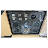 Crystal Whiskey Decanter Set for Men, Premium 37 Oz Decanter with 4 Whiskey Glasses, Whiskey Stones, Tongs - Classic Liquor Decanter for Scotch, Bourbon, Vodka, and More - Perfect for Home Bar