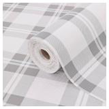 Drawer Shelf Liner for Kitchen Cabinets, Non Adhesive Slip Resistant Shelf Paper Easy to Clean, Strong Grip Thickened Waterproof Washable Mats for Pantry Shelves Cupboard Dresser (Grey, 17.5in x 30FT)