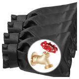 4 Pieces Outdoor Faucet Covers,Winter Anti-Freeze 9.8\" H X 7\" W Faucet Insulation Cover Winter Outdoor Pipe Insulation Protective Cover,Outdoor Wall Garden Courtyard Faucet Covers (Black)