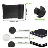 4 Pieces Outdoor Faucet Covers,Winter Anti-Freeze 9.8\" H X 7\" W Faucet Insulation Cover Winter Outdoor Pipe Insulation Protective Cover,Outdoor Wall Garden Courtyard Faucet Covers (Black)