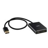 Displayport to Dual HDMI Splitter,4K 60Hz Multi-Monitor Splitter,Dual Monitor DP to 2 HDMI Monitor for Computer Laptop Graphic Card,PC,Windows Compatible MST Extended Mode