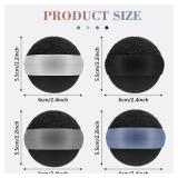 Suclain 4 Pack Christmas Touch Screen Cleaner Balls Phone Cleaning Ball Microfiber Touch Car Screen Glass Cleaner for Computer Laptop Phone Monitor(Black, Blue, Dark Grey,Light Grey)