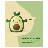 Baby Teething Toy Silicone Avocado Teething Mitten for Babies Over 3 Months Anti Dropping Wrist Hand Teethers Baby Chew Toys for Sucking Needs, BPA Free (Patent Pending)