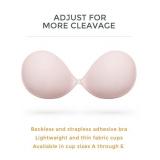 Wingslove Adhesive Bra Reusable Strapless Self Silicone Push-up Invisible Sticky Bras for Backless Dress (A,Light Pink)
