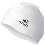 WHALE Extra Large Swim Cap for Women Men Non-Slip, High Elasticity Keeps Hair Dry Unisex Large Size Suitable for Long Hair, Curly Hair and African Dreadlocks (White)