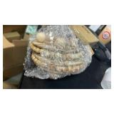 HouseJoy 2Pcs Wood Risers for Display Decorative,Round Beaded Riser Distressed for Decor ,Wooden Farmhouse Coasters Mini Cake Stand Plant Stand,Rustic Pedestal Stand Decor Display Risers for Tiered