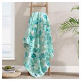 Tommy Bahama - Throw Blanket, Plush Fleece Bedding, Tropical Bedding Set for Bed or Couch (Weekend Green, 50\" x 70\")