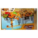 Billeeit Sand Construction Kit with Big Foldable Sandbox and 2.2lbs Moldable Sensory Play Sand, Truck Toys Including Castle Molds and Other Accessories - 36Pc Set for Kids 3+