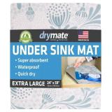 Drymate Premium XL Under Sink Mat, Waterproof Cabinet Protection Mats for Kitchen & Bathroom, Absorbent Shelf Liners, Slip-Resistant, Non-Adhesive, Machine Washable (USA Made)(24âx59â)(Light