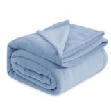 Bedsure GentleSoft Fleece Bed Blankets Queen Size Light Blue - Soft Lightweight Plush Fuzzy Cozy Luxury Blanket Microfiber, 90x90 inches