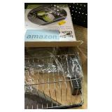 JASIWAY Dish Drying Rack in Sink, Expandable Stainless Steel Dish Drainers for Kitchen Counter, Dish Dryer Rack for Inside Sink, Over The Sink Dish Racks with Utensil Holder, Silver