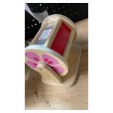 Montessori Spinning Drum Baby Toys, Wooden Tummy Time Mirror Play Kit and Rainbow Fabric Ball Kit Toys for 1 2 3 Years Toddlers