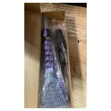 HEEYA Ice Scraper and Brush for Car, Extendable Snow Brush and Ice Scraper for Car Windshield Window, Car Snow Scraper and Brush with Foam Grip for SUV Truck Automobile Vehicle - Purple