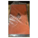 HiCrast Wine Box with 2 Bottle Leatherette Top Handle Premium Wine Carrier Case Orange