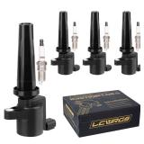 Set of 4 Ignition Coil Pack and Spark Plugs Fits for Ford Fusion Escape C-Max Transit Connect Lincoln MKZ Mercury Mariner Milan 2010 2011 2012 2013 2014 2015 2016 2.5 2.0 L4 Replaces# DG507