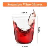 WELLIFE 12 oz Clear Plastic Cups, 50 Pcs Disposable Wine Glasses Stemless Cocktail Punch Cups for Party Cold Drinking Wedding, Picnic, Christmas New Year