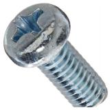 Small Parts Steel Pan Head Machine Screw, Zinc Plated, Meets JIS B1111, #2 Phillips Drive, M4-0.7 Thread Size, 10 mm Length, Fully Threaded, Imported (Pack of 50)