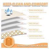 Langsprit Washable Female Dog Diapers (3 Pack) - Doggie Reusable Small Medium Large Dog Diapers for Doggy Puppy Female in Period - Highly Absorbent Dog Heat Panties (Medium,Rabbit, Owl, Lion)