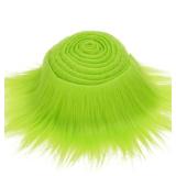 Anwyll Shaggy Plush Faux Fur Fabric 2x60Inch Green Faux Fur Trim by The Yard Precut Strip Fluffy Fuzzy Christmas Craft Furs Ribbon for Christmas Tree Decor Wreath Santa Hair Dwarf Cosplay Costume Sock