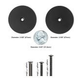 NAUBEA 1 Pack Door Knob Hole Cover Plate Matte Black Deadbolt Cover Plate 2 5/8\" Diameter Round Door Hole Filler Plate, 1\" and 1.5\" Screws, Repair Locks and Doors Hole for Home Security