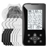 MANPICTE TENS Unit Muscle Stimulator 36 Modes, Rechargeable Dual Channel TENS Machine for Pain Relif Muscle Massager with 12 Premium Electrode Pads and Dust-Proof Storage Bag MH-1088
