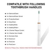 Toothbrush Heads for Philips Sonicare Replacement Brush Heads with Protective Cover Soft Dupont Bristles Electric Toothbrush Replacement Heads for Oral Health, 4 Pack