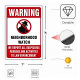 Berpahome (2 Pack) Neighborhood Watch Sign, 10 x 7 Inches, 120 Mil Plastic, UV Protected, Weather Resistant, Waterproof, Durable Ink, Easy To Mount