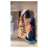 amadecohome Lighted Christmas Garden Flag 22x13, 8 Modes Double Sided Solar Christmas Decorations Outdoor LED Navidad Flag, Yard Decorations for Xmas Patio Lawn Porch (Snowman Multicolor)