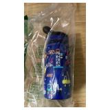 Fanhaw 14 Oz Kids Insulated Water Bottle with Straw - Stainless Steel Double Wall Vacuum Cup, Leakproof, BPA Free, Suitable for Boys and Girls(Blue - Under Construction)