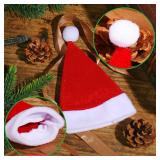 GHAMYEE 24pcs Mini Santa Hat Crafts 2inch 3inch, Small Santa Hat for Craft Ornament Pet Wine Accessory Set Bulk Santa hat for Craft Tiny Miniature Christmas Hats Crafted Xmas Decor